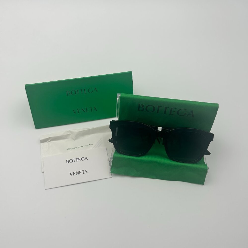 Bottega Veneta Square Sunglasses Black 54mm NWT Retail $440 Made in Japan - Picture 2 of 4